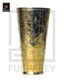 Handcrafted Antique Brass Glass with Embossed Motif Designs - Extra Large