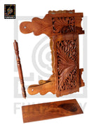 Hand Carved Wooden Premium Foldable Table Rack 15"