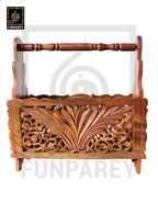 Hand Carved Wooden Premium Foldable Table Rack 15"
