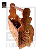 Hand Carved Wooden Premium Foldable Table Rack 15"