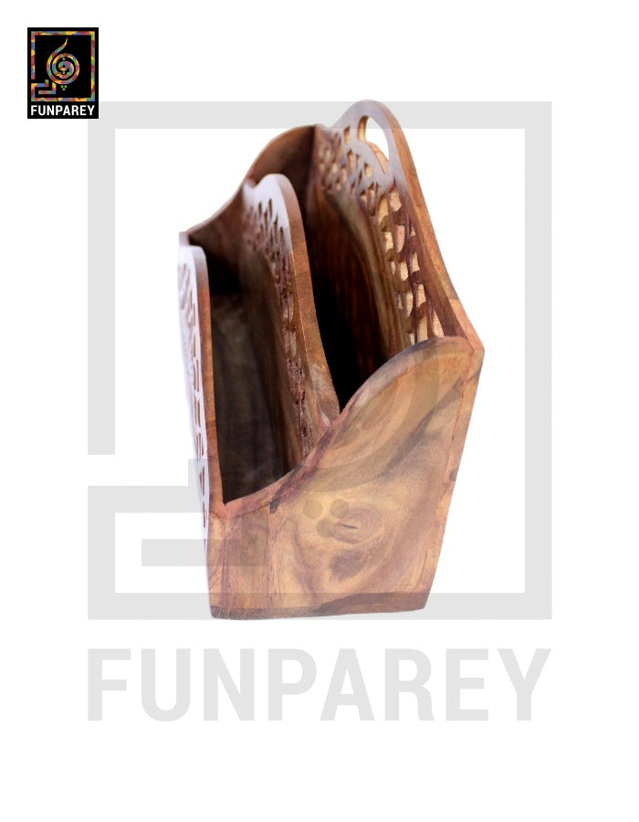 Wooden Accessory Holder - Book Rack