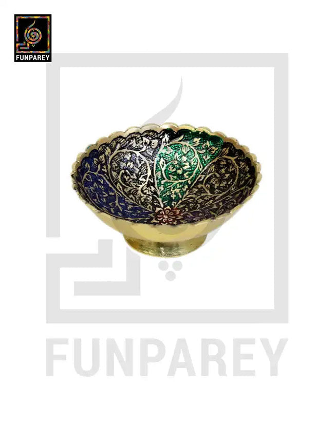 Brass Decorative Dry Fruit Bowl 4" SMALL Main Image