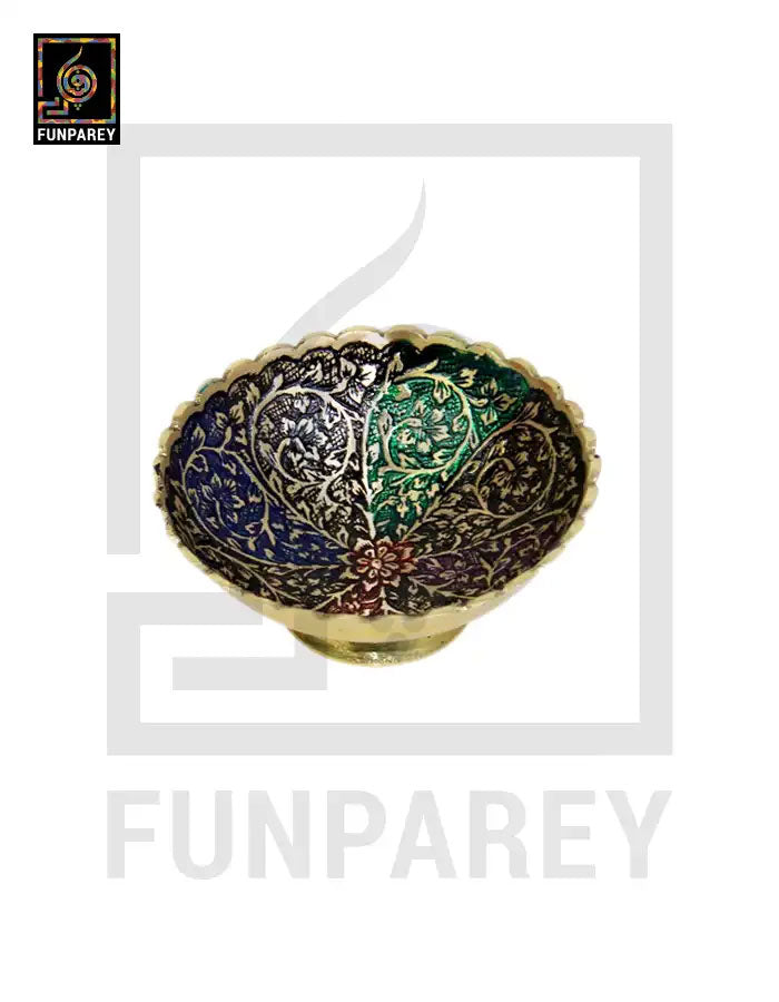 Brass Decorative Dry Fruit Bowl 4" SMALL