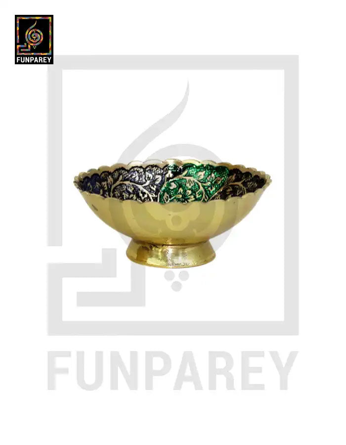 Brass Decorative Dry Fruit Bowl 4" SMALL