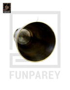 Brass Glass with Colorful Insized Design 6"