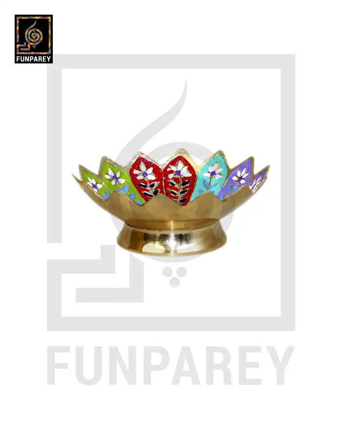 Brass Leaf Design Dry Fruit Bowl 4" SMALL
