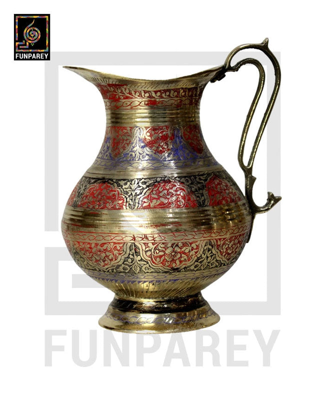 Engraved Antique Brass Jug Main Image