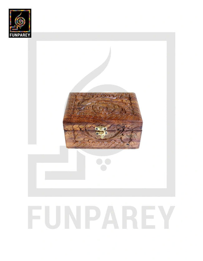 Hand Carved Premium Wooden Jewelry Box 4/6 Main Image