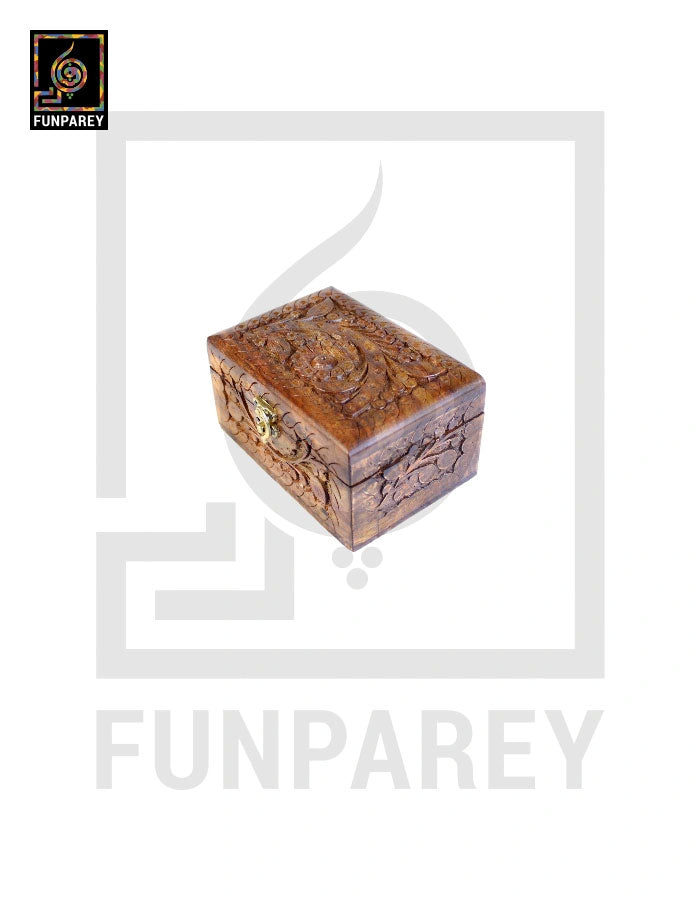 Hand Carved Premium Wooden Jewelry Box 4/6