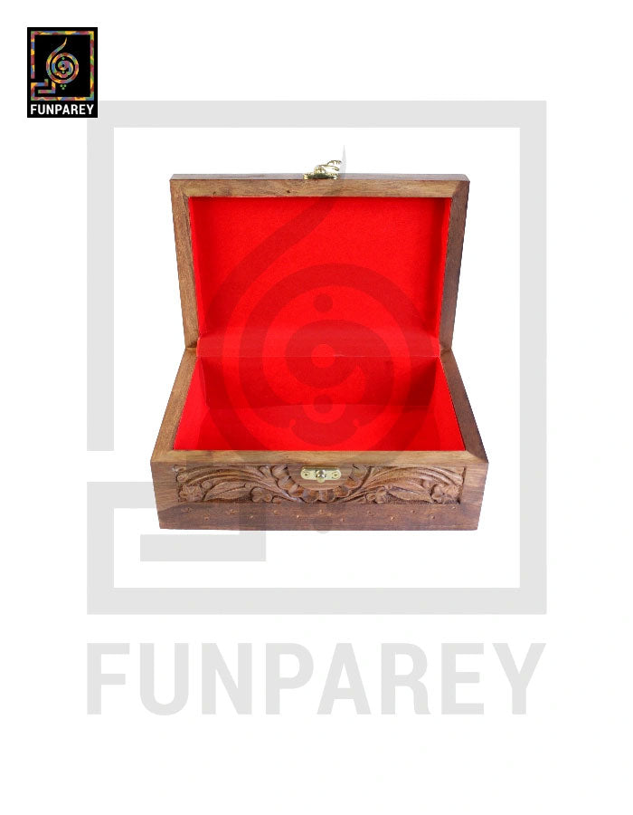 Hand Carved Premium Wooden Jewelry Box 8/5