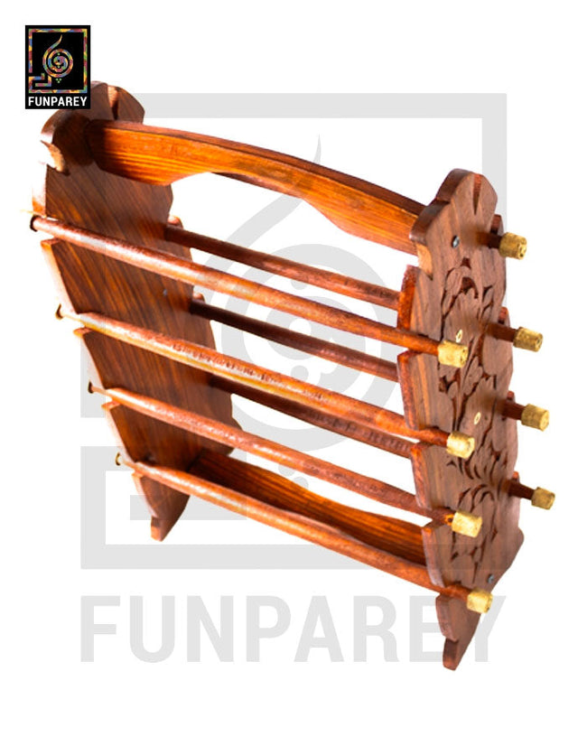 Hand Carved Wooden Bangle Stand Extra Large Main Image