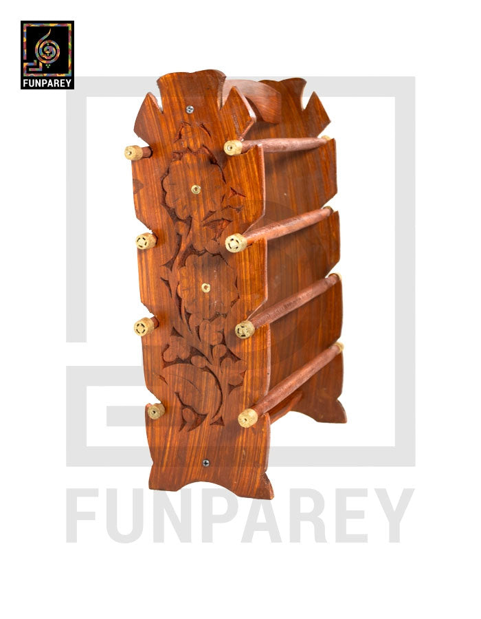 Hand Carved Wooden Bangle Stand Extra Large