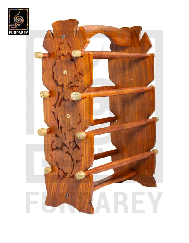 Hand Carved Wooden Bangle Stand Extra Large Hover Image