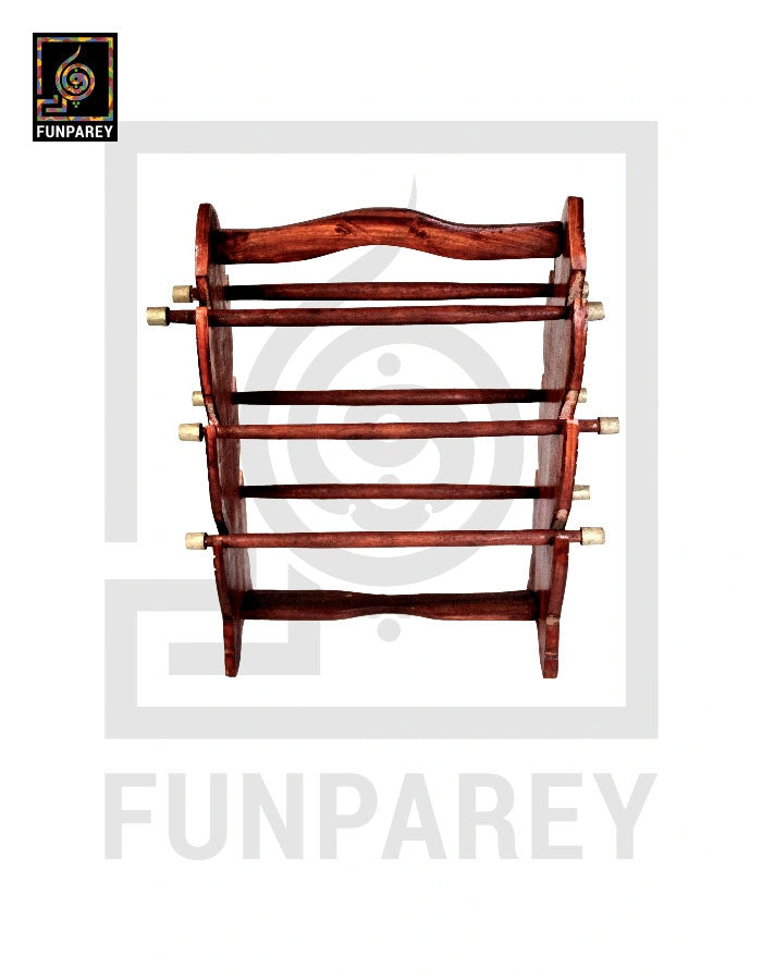Hand Carved Wooden Bangle Stand Large