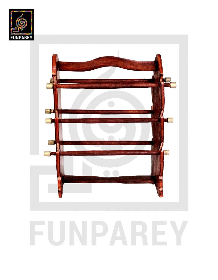 Hand Carved Wooden Bangle Stand Large