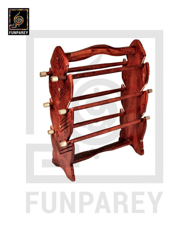 Hand Carved Wooden Bangle Stand Large Hover Image