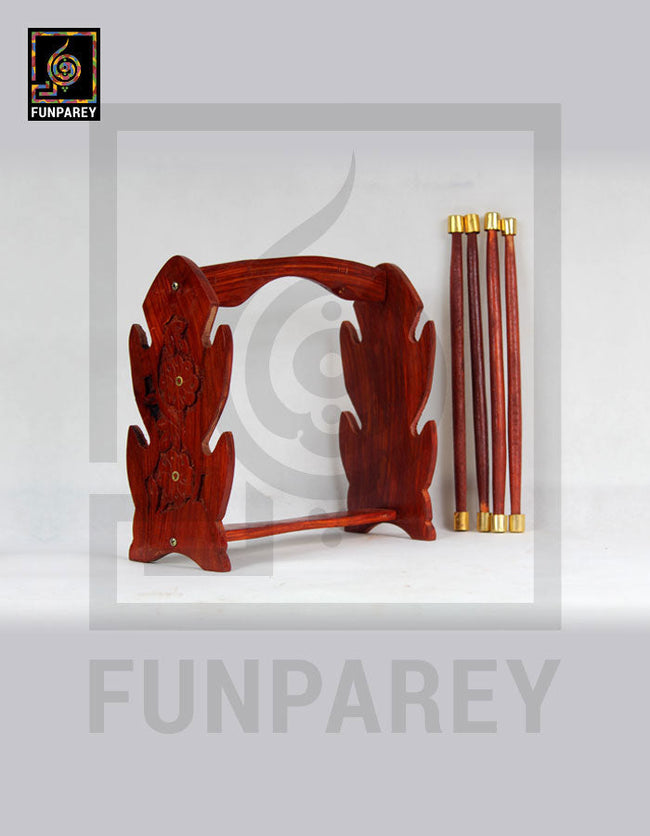 Hand Carved Wooden Bangle Stand - Medium Hover Image