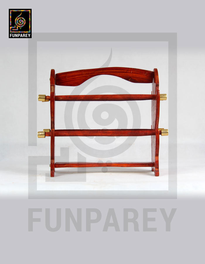 Hand Carved Wooden Bangle Stand - Medium