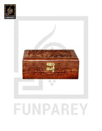Hand Carved Wooden Jewelry Box 4/6
