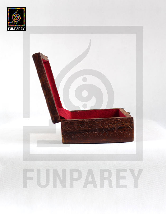 Hand Carved Wooden Jewelry Box 7/10
