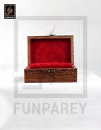 Hand Carved Wooden Jewelry Box 8/5