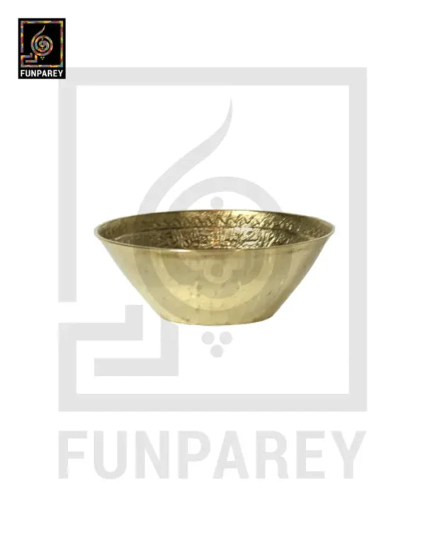 Handcrafted Brass Bowl with Embossed "Ayat ul Kursi"