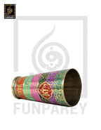 Handcrafted Brass Glass with Embossed Colorful "Asma ul Husna"