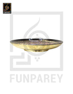 Handmade 12" Brass Saucer/Bowl with Colored Motif