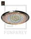 Handmade 12" Brass Saucer/Bowl with Colored Motif