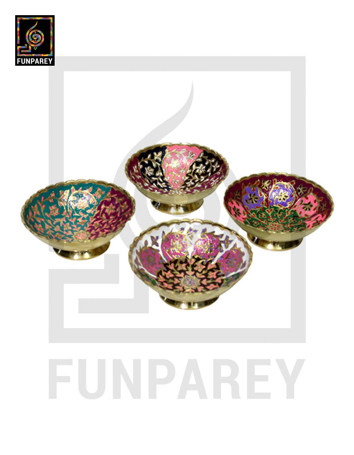 Handmade Decorative 5" SMALL Brass Bowl Set (4 Pieces)