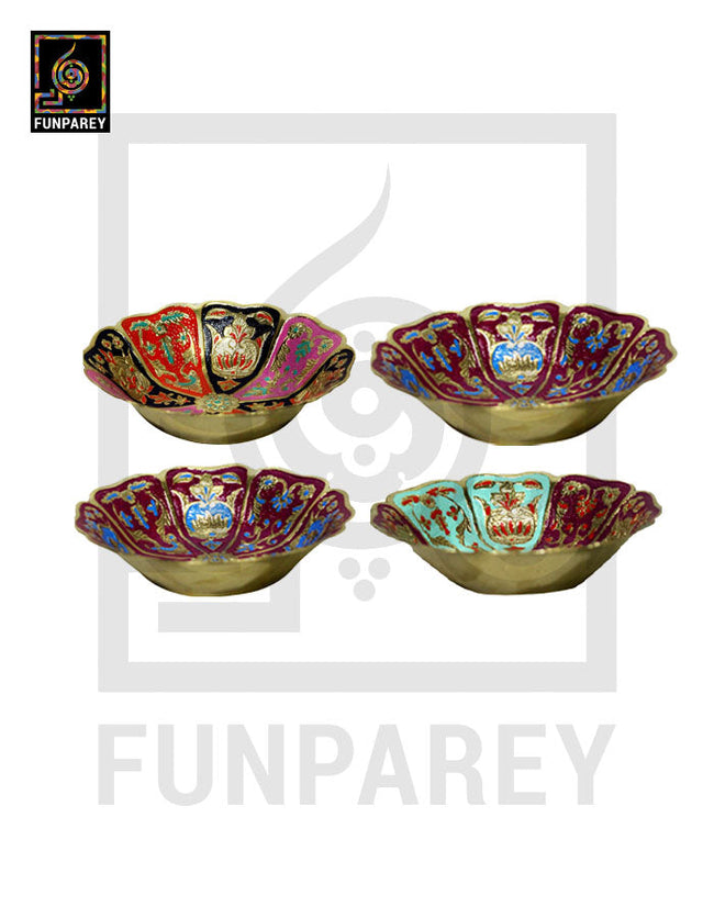Handmade Decorative 6" Legacy Brass Bowl Set (4 Pieces) Hover Image