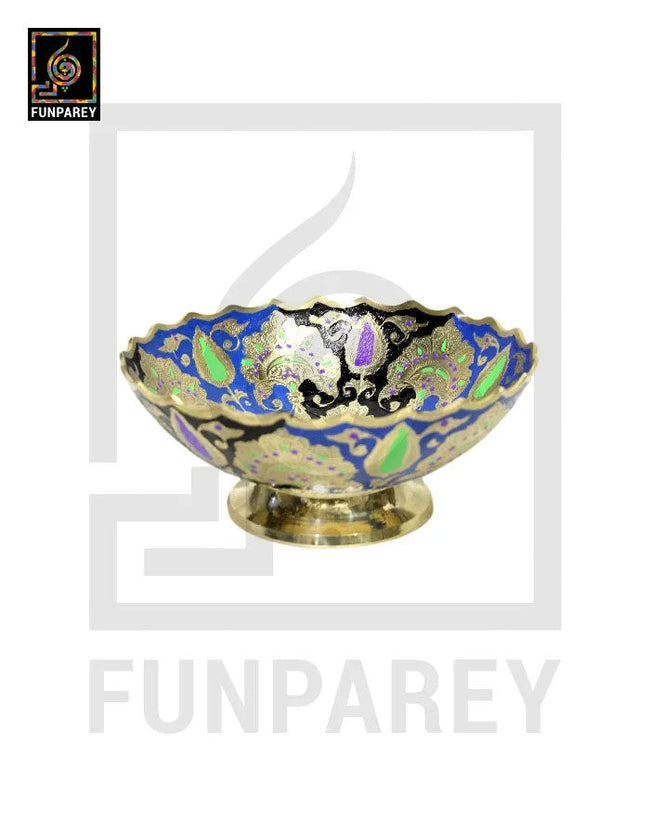 Handmade Decorative Brass Bowl 7" Hover Image