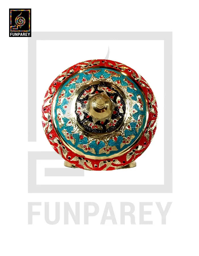 Handmade Decorative Brass Bowl with Lid (SMALL)