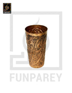 Handmade Full Copper Glass With Etched Motif Medium