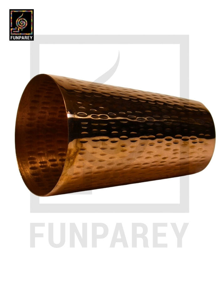 Handmade Heavy Copper Glass With Chisled Design