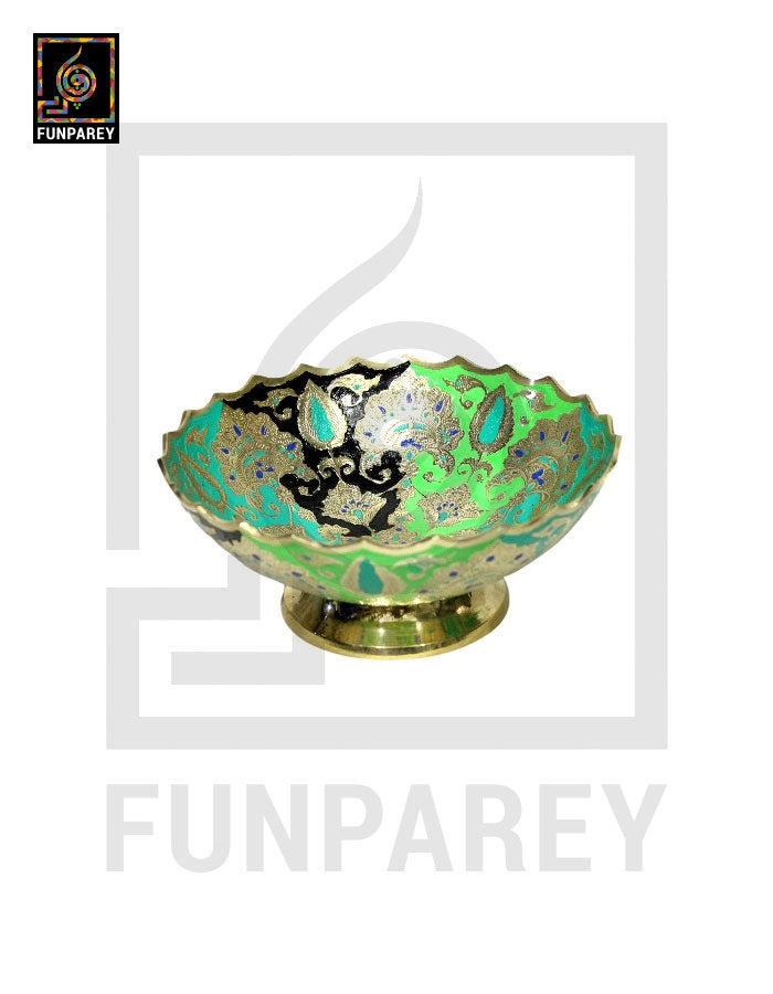 Handmade Multicolor 8" LARGE Brass Bowl Set (3 Pieces)