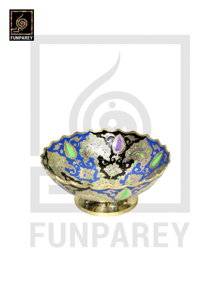 Handmade Multicolor 8" LARGE Brass Bowl Set (3 Pieces)