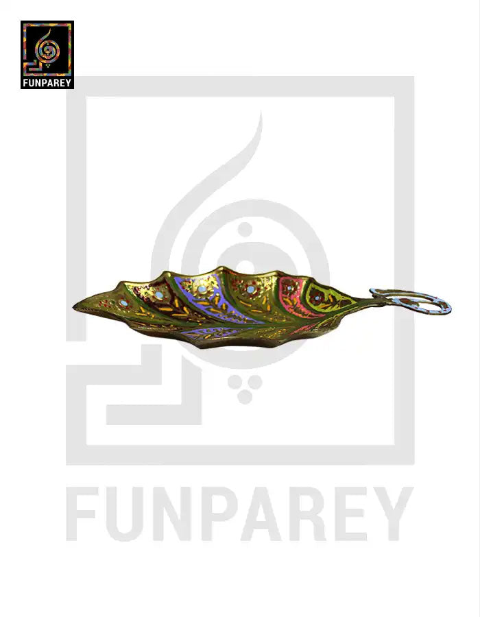 Leaf Brass Tray Small