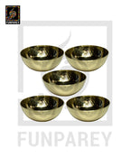 Premium 5" Brass Bowl Set (5 Pieces) (SMALL)