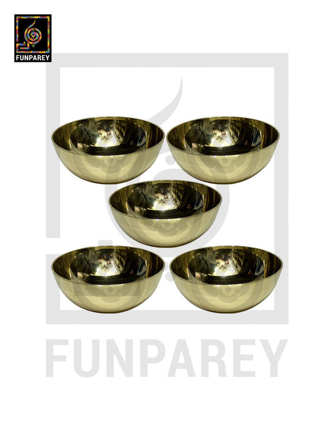 Premium 5" Brass Bowl Set (5 Pieces) (SMALL) Main Image