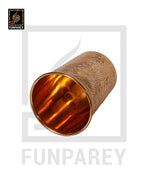 Premium Copper Drinking Glass Small Engraved