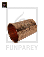 Premium Copper Drinking Glass Small Engraved