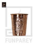 Premium Copper Drinking Glass Small Engraved