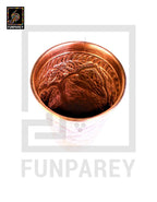 Premium Copper Glass With Etched Motif Work Large